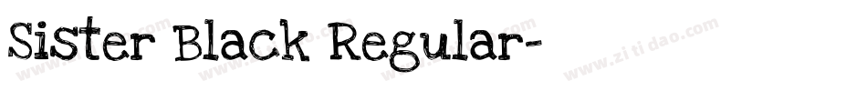 Sister Black Regular字体转换
